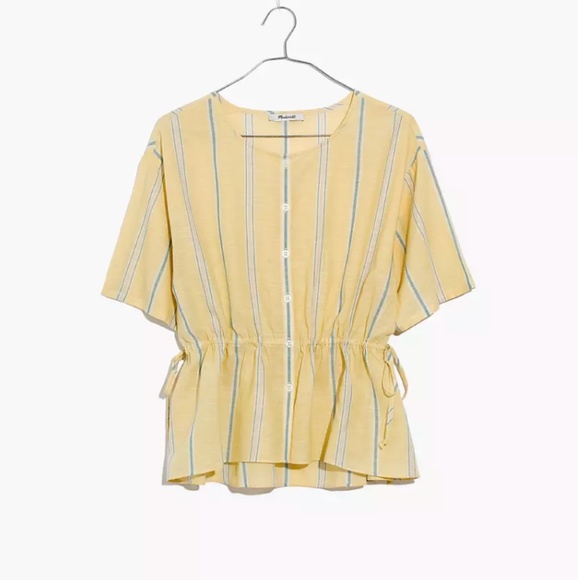 Drawstring-Waist Shirt in Atlantic Stripe - Picture 4 of 4